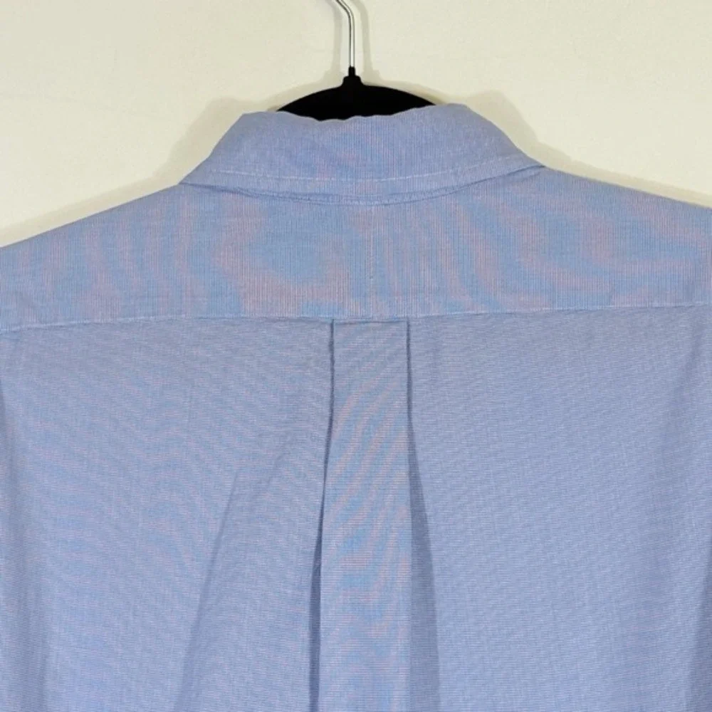 Ralph Lauren Long Sleeve Shirt Mens 16 40 41 Blue White Pattern Polo Preppy Work